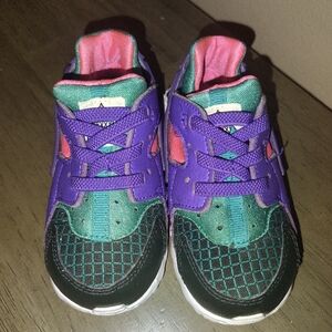 Nike Toddler Huarache Run Sneakers BQ7098 300 Outdoor Green/Hyper Grape Size 7C